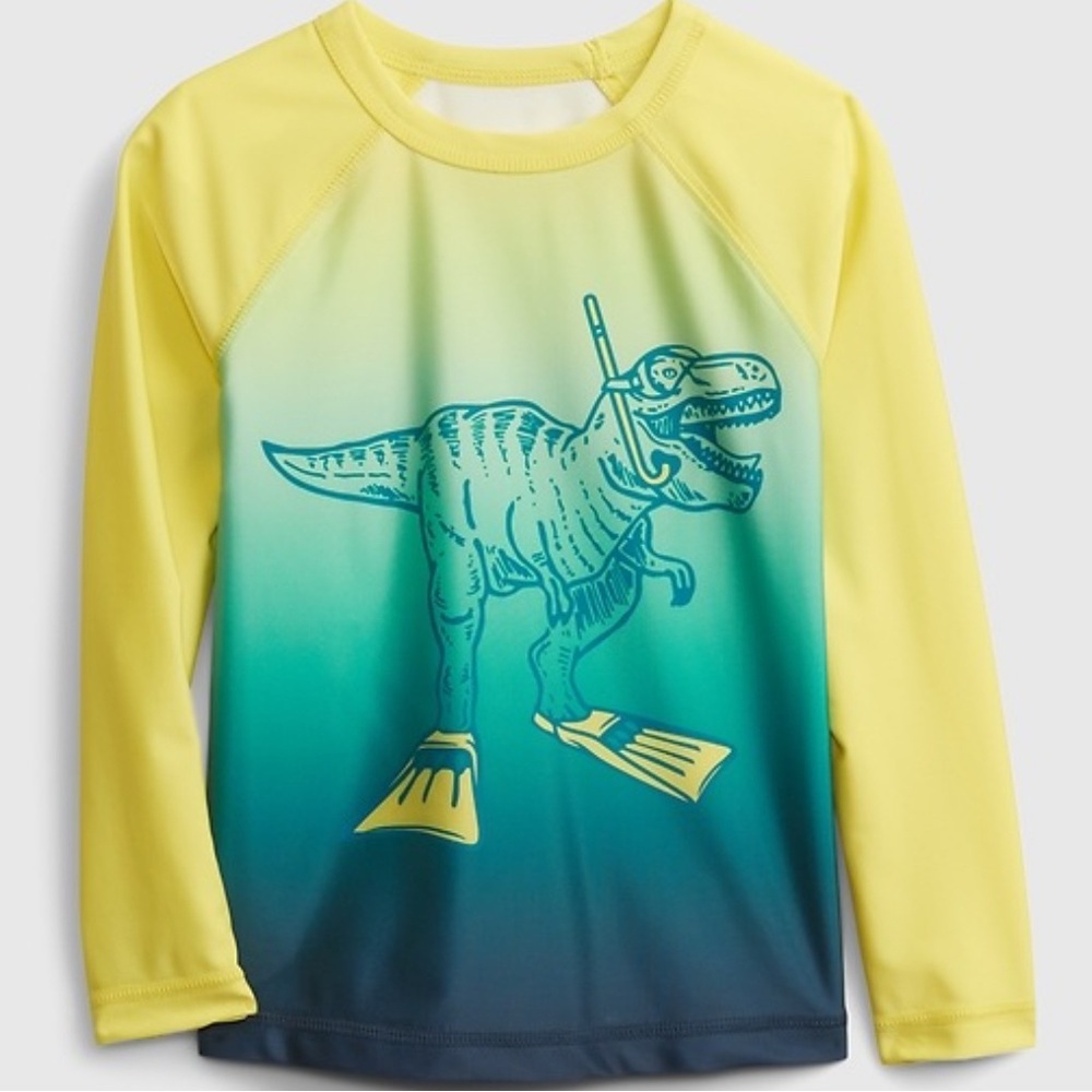 GAP Toddler Dinosaur Long Sleeve Rash Guard